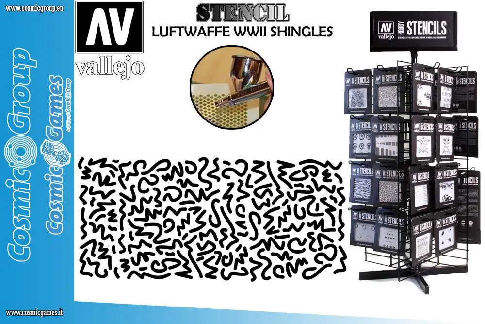Stencil Stcam001 Luftwaffe Wwii Shingles - Figurine
